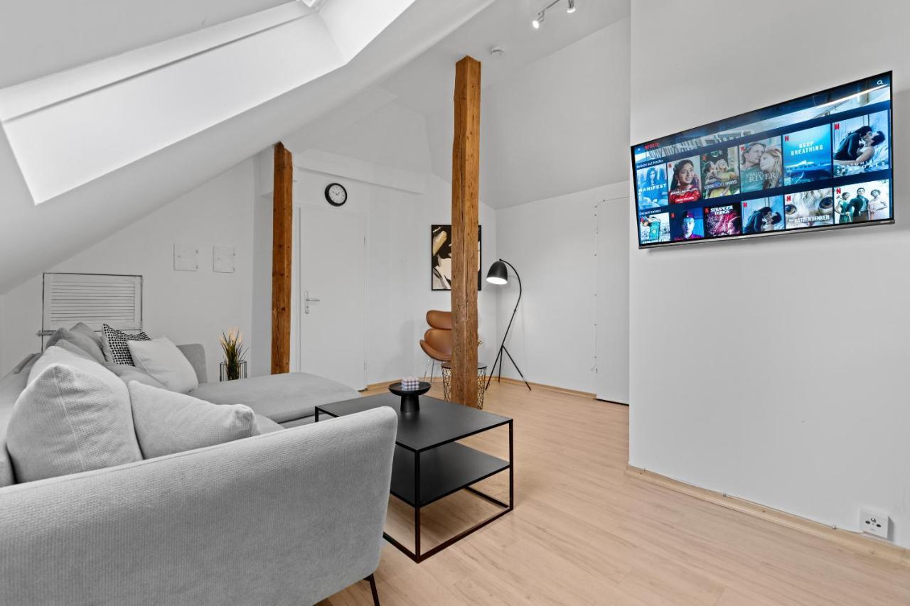Stilvolle Wohnung: Private Dachterrasse - Zentral Augsburg Zewnętrze zdjęcie
